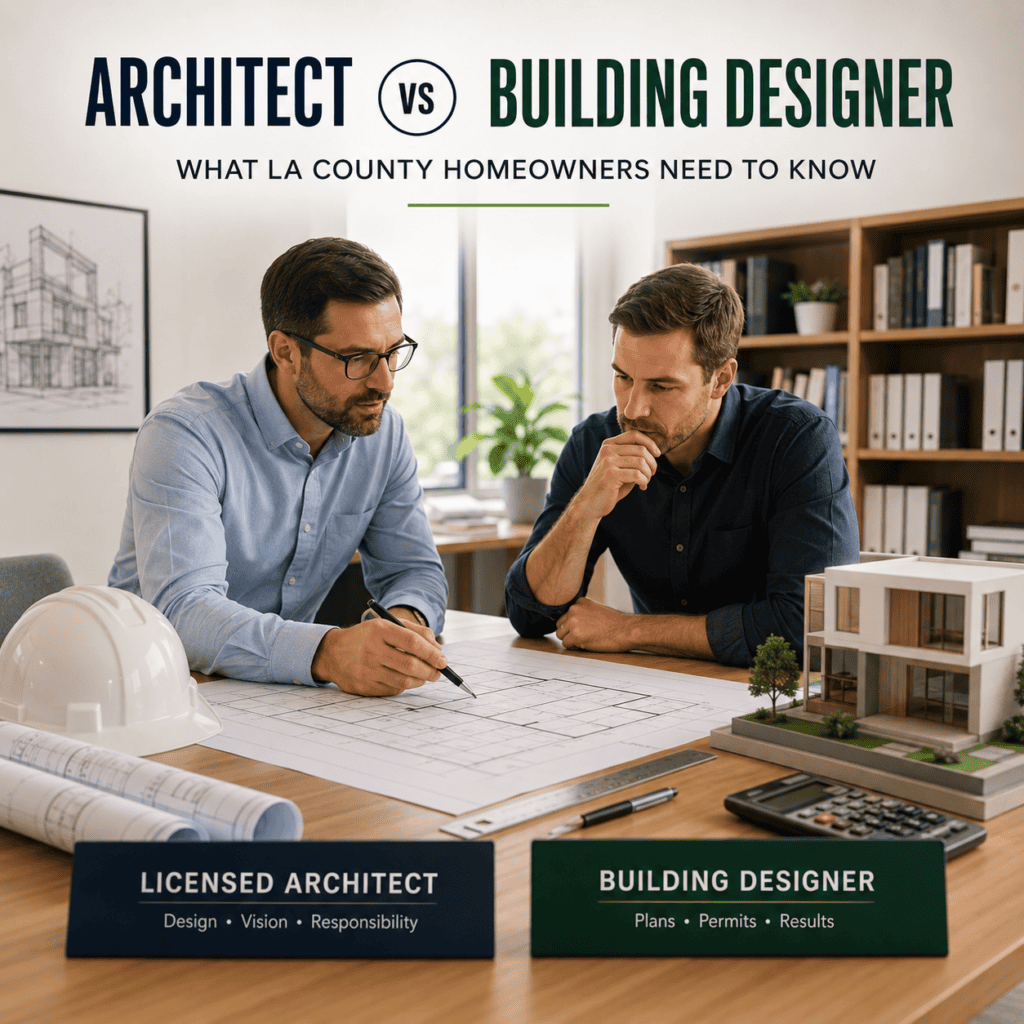 Architect vs Building Designer: Key differences for LA County projects.